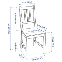 Set masă și scaune Ikea Hauga/Stefan Dreptunghiulară / PAL / Gray photo 8