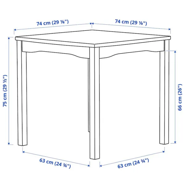 Set masă și scaune Ikea Hauga Pătrată / PAL / White photo 7