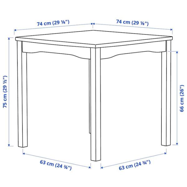 Set masă și scaune Ikea Hauga Pătrată / PAL / White photo 7