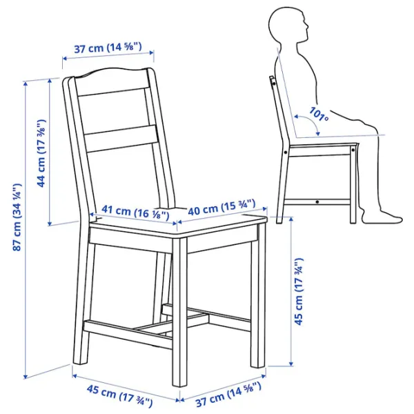 Set masă și scaune Ikea Hauga Pătrată / PAL / White photo 8