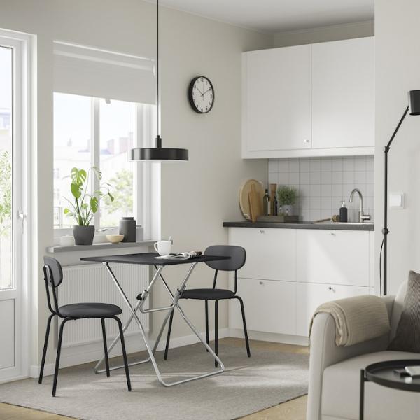 Set masă și scaune Ikea Gunde/Ostano/Remmarn Pătrată / PAL / Black photo 2 Set masă și scaune Ikea Gunde/Ostano/Remmarn Pătrată / PAL / Black photo 2