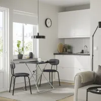 Set masă și scaune Ikea Gunde/Ostano/Remmarn Pătrată / PAL / Black photo 2