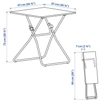 Set masă și scaune Ikea Gunde/Ostano/Remmarn Pătrată / PAL / Black photo 4