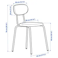 Set masă și scaune Ikea Gunde/Ostano/Remmarn Pătrată / PAL / Black photo 6