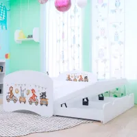 Детская кровать Happy Babies Happy Animals And Cars 90 x 180 см / ПВХ / Белый photo 2