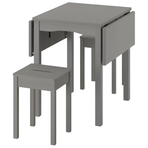 Обеденные стол со стульями Ikea Hauga Квадратная / ДСП / Серый photo 1