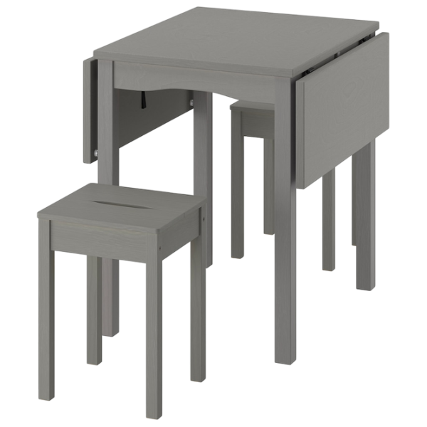 Обеденные стол со стульями Ikea Hauga Квадратная / ДСП / Серый photo 1