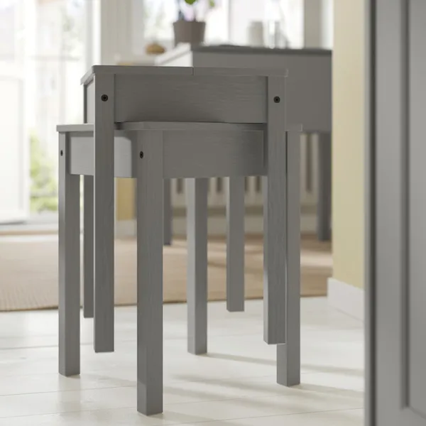 Обеденные стол со стульями Ikea Hauga Квадратная / ДСП / Серый photo 7