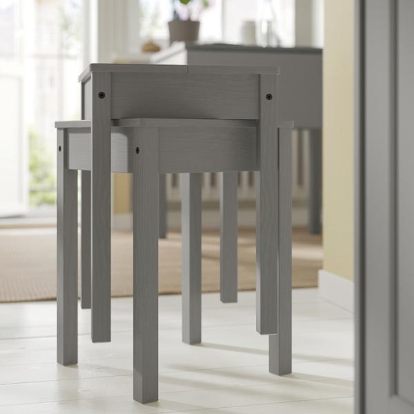 Обеденные стол со стульями Ikea Hauga Квадратная / ДСП / Серый photo 7