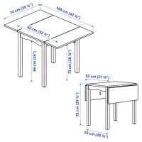 Обеденные стол со стульями Ikea Hauga Квадратная / ДСП / Серый photo 10