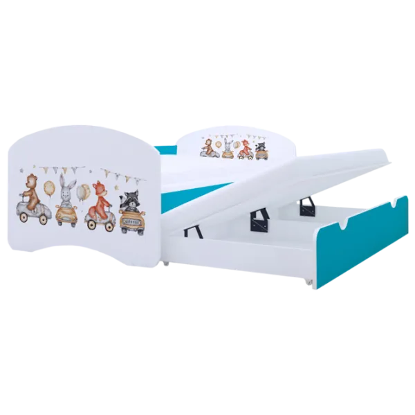 Детская кровать Happy Babies Happy Animals And Cars 80 x 160 см / ПВХ / Синий photo 1 Детская кровать Happy Babies Happy Animals And Cars 80 x 160 см / ПВХ / Синий photo 1