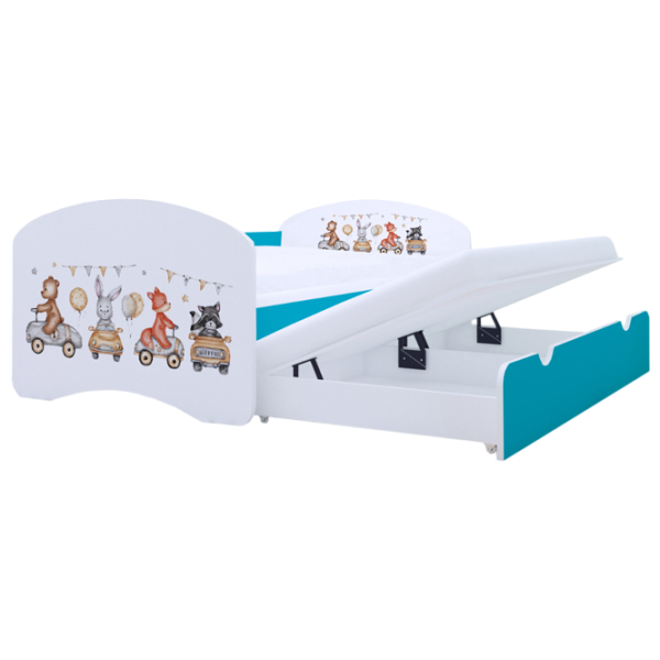 Детская кровать Happy Babies Happy Animals And Cars 80 x 160 см / ПВХ / Синий photo 1 Детская кровать Happy Babies Happy Animals And Cars 80 x 160 см / ПВХ / Синий photo 1