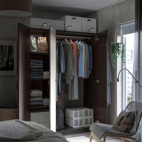 Шкаф Ikea Pax/Forsand/Aheim 150 x 60см x 201.2 / ДСП / Темно серый photo 3