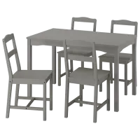 Set masă și scaune Ikea Hauga Dreptunghiulară / PAL / Gray