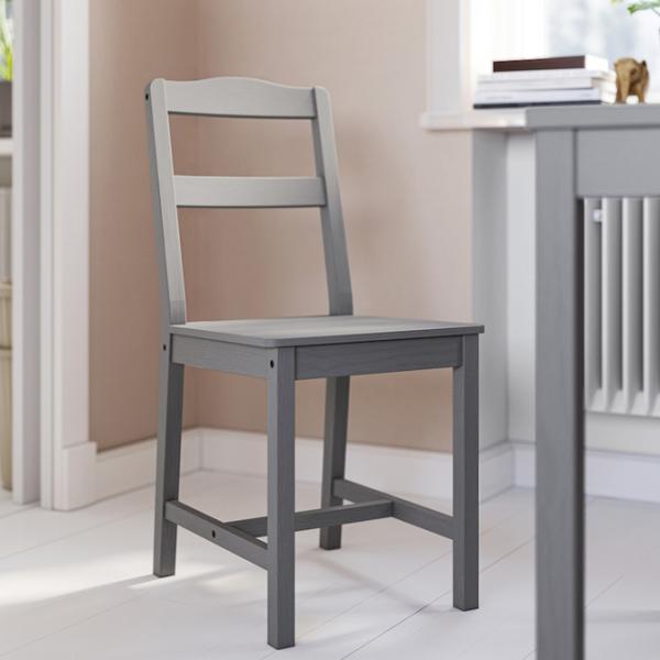 Set masă și scaune Ikea Hauga Dreptunghiulară / PAL / Gray photo 4