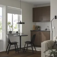 Обеденные стол со стульями Ikea Stensele/Odger Круглая / ДСП / Антрацит photo 8