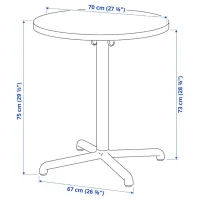 Обеденные стол со стульями Ikea Stensele/Odger Круглая / ДСП / Антрацит photo 9