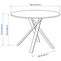 Set masă și scaune Ikea Mariedamm/Odger Rotundă / PAL / Black photo 9