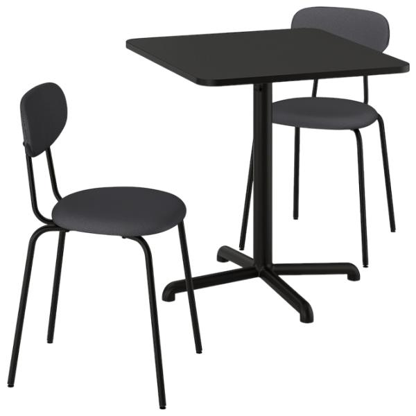 Set masă și scaune Ikea Stenssele/Ostano/Remmarn Rotundă / PAL / Anthracite photo 1 Set masă și scaune Ikea Stenssele/Ostano/Remmarn Rotundă / PAL / Anthracite photo 1