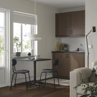 Set masă și scaune Ikea Stenssele/Ostano/Remmarn Rotundă / PAL / Anthracite photo 7