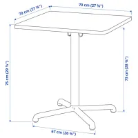 Set masă și scaune Ikea Stenssele/Ostano/Remmarn Rotundă / PAL / Anthracite photo 8