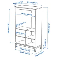 Шкаф Ikea Idanas 121 x 59см x 211 / ДСП / Белый photo 6