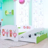 Детская кровать Happy Babies Happy Animals with Hearts 80 x 160 см / ПВХ / Зеленый photo 2