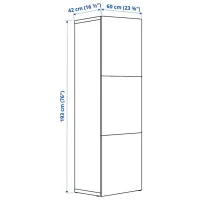 Шкаф Ikea Besta 60 x 42см x 193 / ДСП / Дуб Беленый photo 4