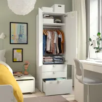 Шкаф Ikea Smastad/Platsa 60 x 57см x 181 / ДСП / Белый photo 3