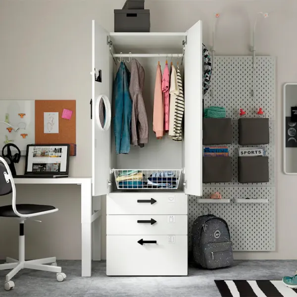 Шкаф Ikea Smastad/Platsa 60 x 57см x 181 / ДСП / Белый photo 4