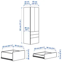 Dulap Ikea Smastad/Platsa 60 x 57 x 181 / DSP / Alb photo 8