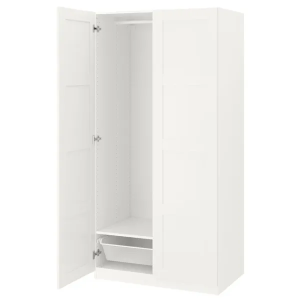 Шкаф Ikea Pax/Bergsbo 100 x 60см x 201.2 / ДСП / Белый photo 2