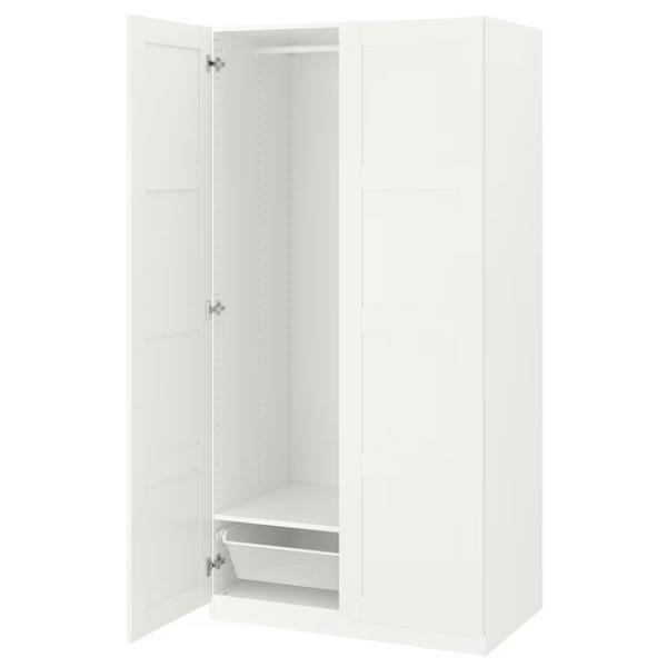 Шкаф Ikea Pax/Bergsbo 100 x 60см x 201.2 / ДСП / Белый photo 2