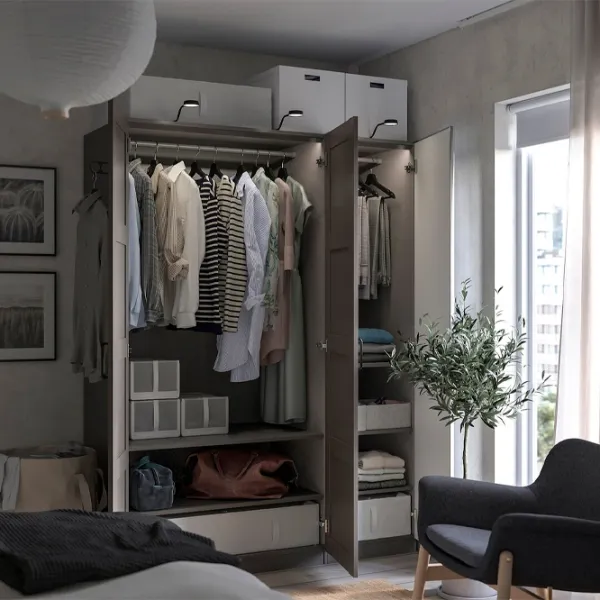 Dulap Ikea Pax/Bergsbo/Aheim 150 x 60 x 201.2 / DSP / Gri închis photo 2