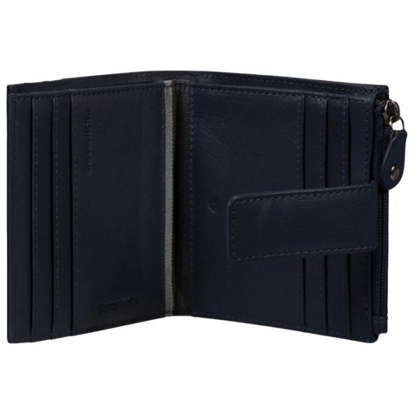 Кошелек для мужчин Samsonite Flagged SLG Натуральная кожа / Синий photo 2 Кошелек для мужчин Samsonite Flagged SLG Натуральная кожа / Синий photo 2