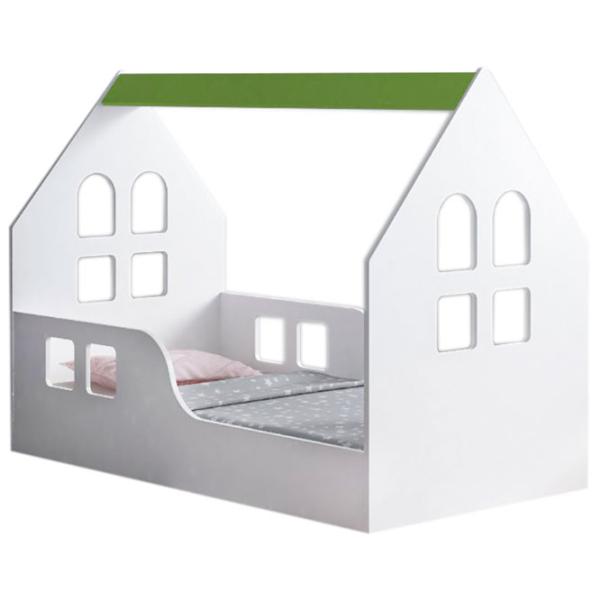 Pat pentru copii Happy Babies House Windows L03 80 x 160 cm / PAL / Green photo 1 Pat pentru copii Happy Babies House Windows L03 80 x 160 cm / PAL / Green photo 1