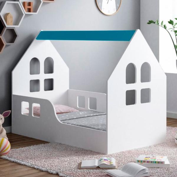 Детская кровать Happy Babies House Windows L03 80 x 160 см / ЛДСП / Синий photo 2