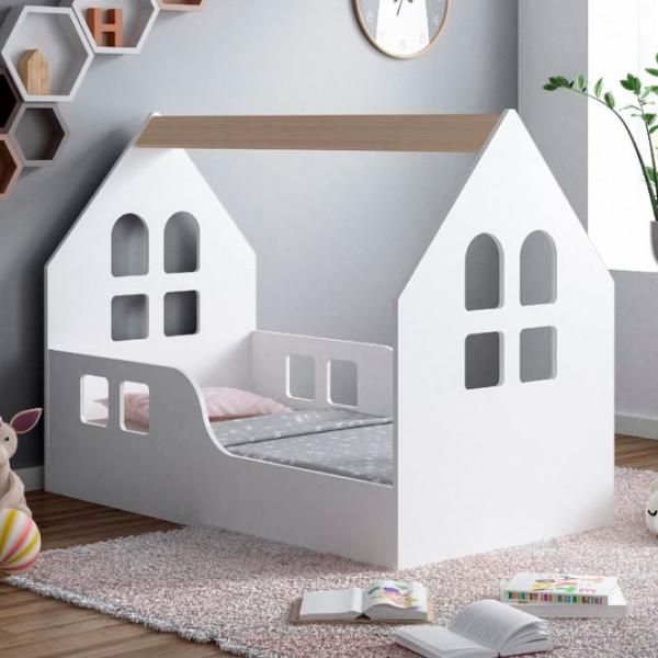 Pat pentru copii Happy Babies House Windows L03 80 x 160 cm / PAL / Light Pear photo 2 Pat pentru copii Happy Babies House Windows L03 80 x 160 cm / PAL / Light Pear photo 2