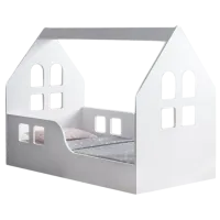 Детская кровать Happy Babies House Windows L03 80 x 160 см / ЛДСП / Белый