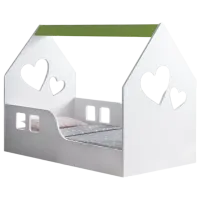Детская кровать Happy Babies House Heart L03 80 x 160 см / ЛДСП / Зеленый