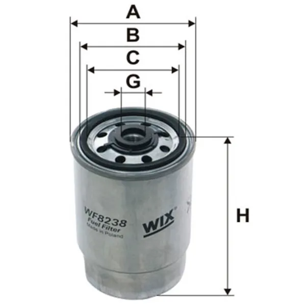 Filtru combustibil Wix Filters WF8238 84 mm photo 3