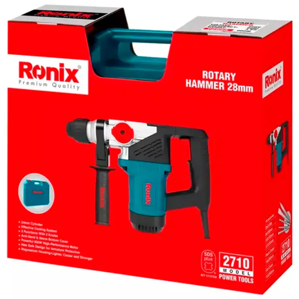 Ciocan rotopercutor Ronix 2736 1500 W / Blue photo 7