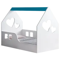 Детская кровать Happy Babies House Heart L03 80 x 160 см / ЛДСП / Синий