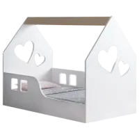 Детская кровать Happy Babies House Heart L03 80 x 160 см / ЛДСП / Светлая груша