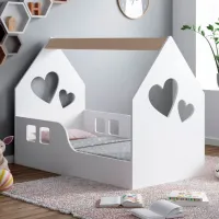 Детская кровать Happy Babies House Heart L03 80 x 160 см / ЛДСП / Светлая груша photo 2