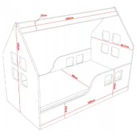 Детская кровать Happy Babies House Heart L03 80 x 160 см / ЛДСП / Светлая груша photo 4