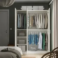 Шкаф Ikea Pax/Bergsbo 150 x 60см x 201.2 / ДСП / Белый photo 3
