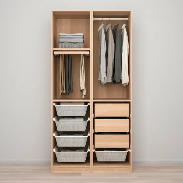 Шкаф Ikea Pax/Forsand 100 x 60см x 201.2 / ДСП / Имитация Состаренного Дуба photo 2