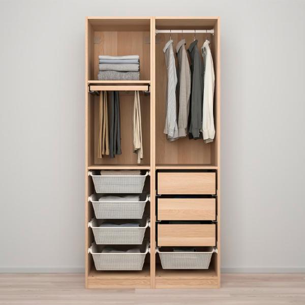 Шкаф Ikea Pax/Forsand 100 x 60см x 201.2 / ДСП / Имитация Состаренного Дуба photo 2