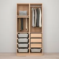 Шкаф Ikea Pax/Forsand 100 x 60см x 201.2 / ДСП / Имитация Состаренного Дуба photo 2